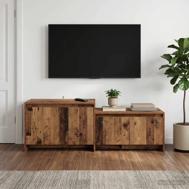 vidaXL Tv-meubel 147 x 35 x 50 cm Oud hout Bewerkt hout Bruin