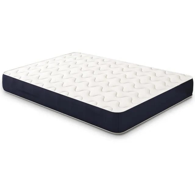 White Stone The White Stone Matras 160x200 cm van hypoallergeen Waterfoam, 12 cm | Vulling van katoen en hoes van ademend 3D-stof, anti-huisstofmijt en schimmelwerend | Gemaakt in Italië Bianco, Blu