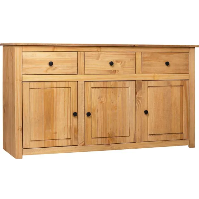 vidaXL Dressoir Panama Range 135x40x80 cm massief grenenhout Bruin