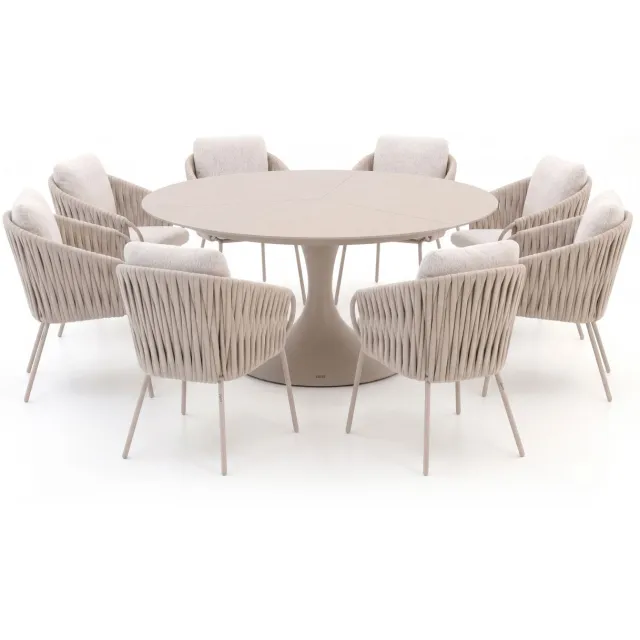 Suns Dolce/Nova ø170cm dining tuinset 9-delig bruin, foto 2