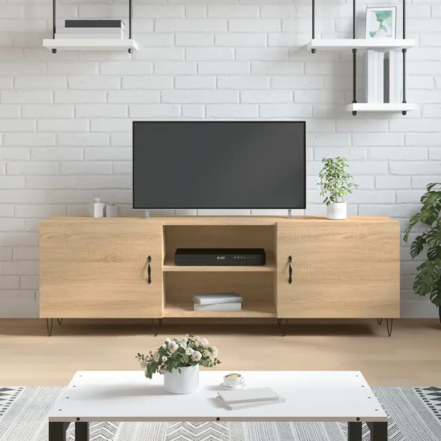 vidaXL Tv-meubel 150x30x50 cm bewerkt hout sonoma eikenkleurig, foto 2