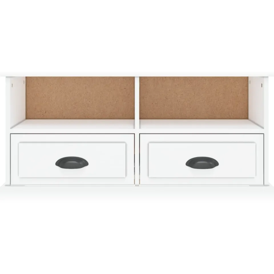 vidaXL Tv-meubel 93x35,5x45 cm bewerkt hout hoogglans wit, foto 3