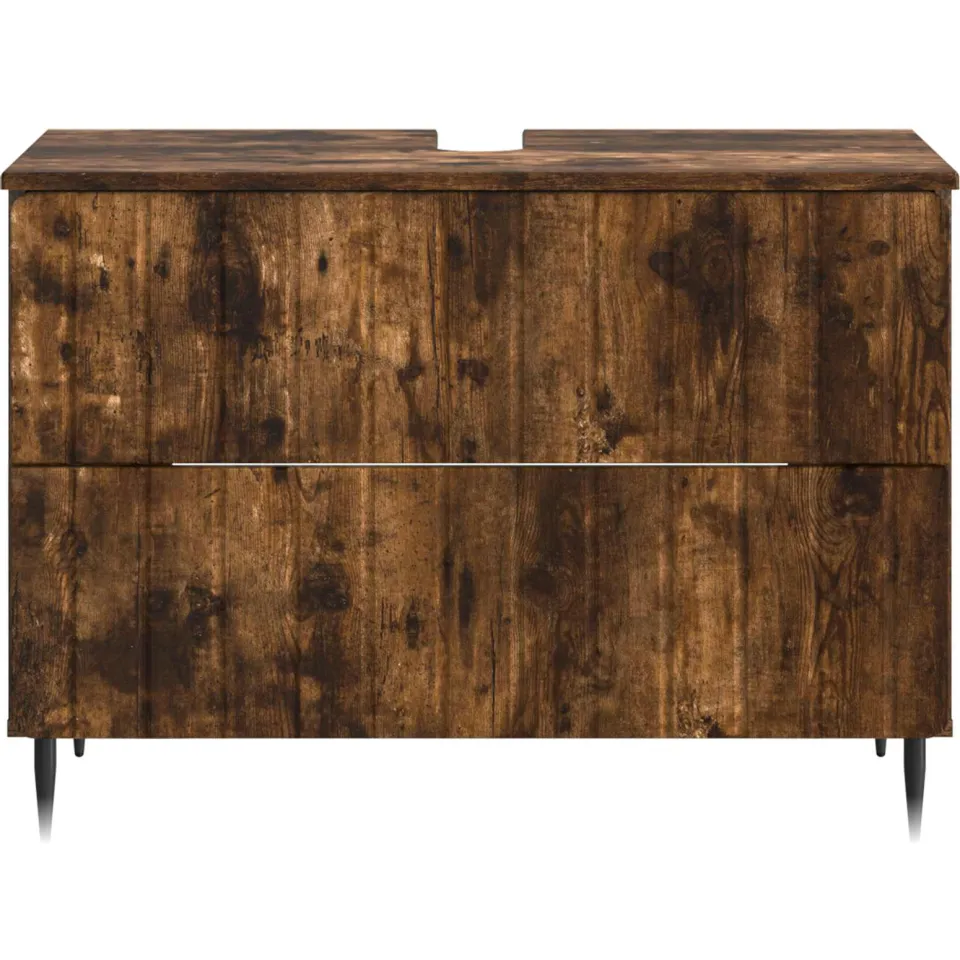 vidaXL Badkamer wastafelkast ZWOLLE Gerookt eiken 82 x 41 x 58,5 cm, foto 4