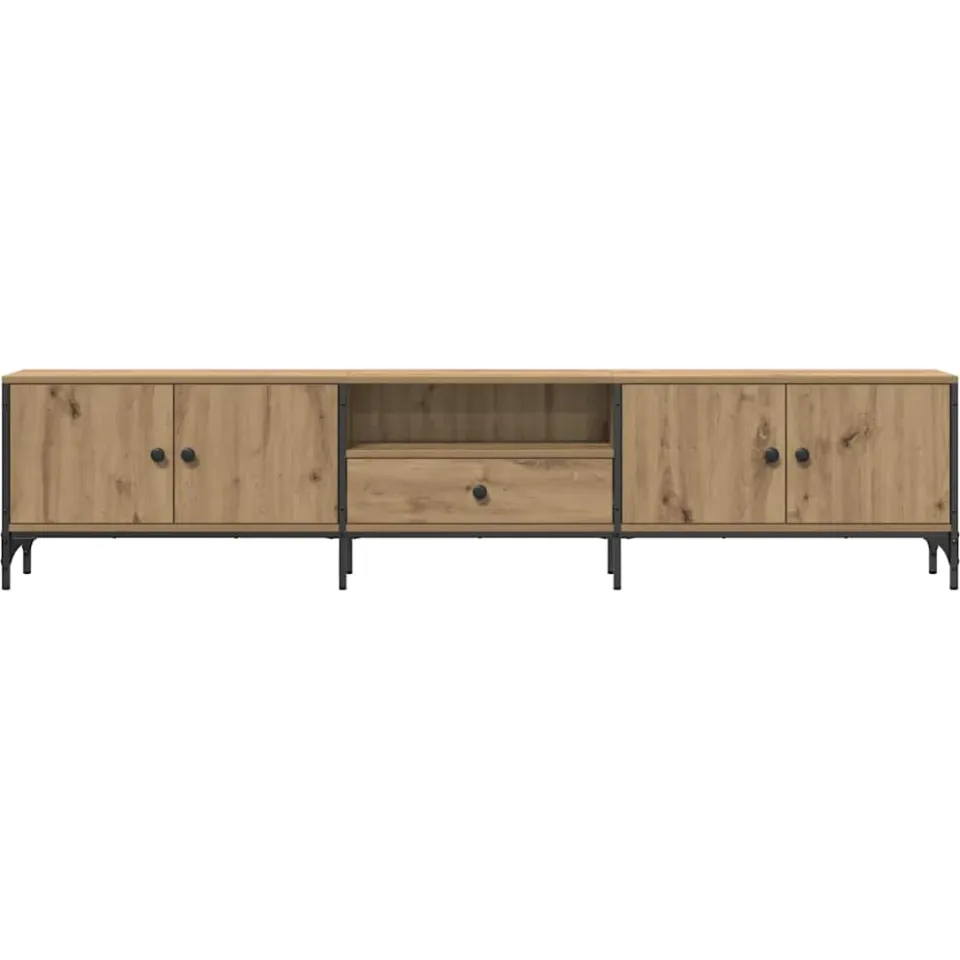 vidaXL Tv-meubel met lade 200x25x44 cm bewerkt hout artisanaal eiken, foto 4