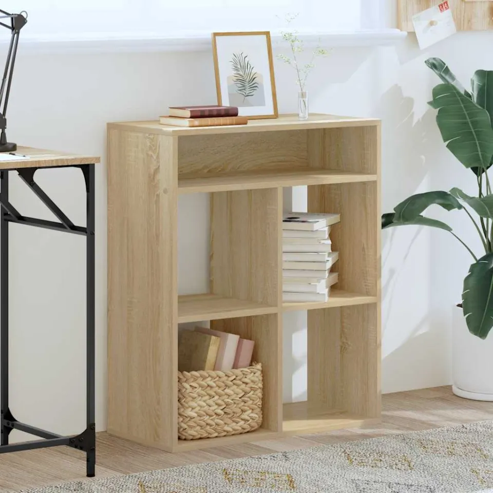 vidaXL Boekenkast 66x31x80 cm bewerkt hout sonoma eikenkleurig, foto 2