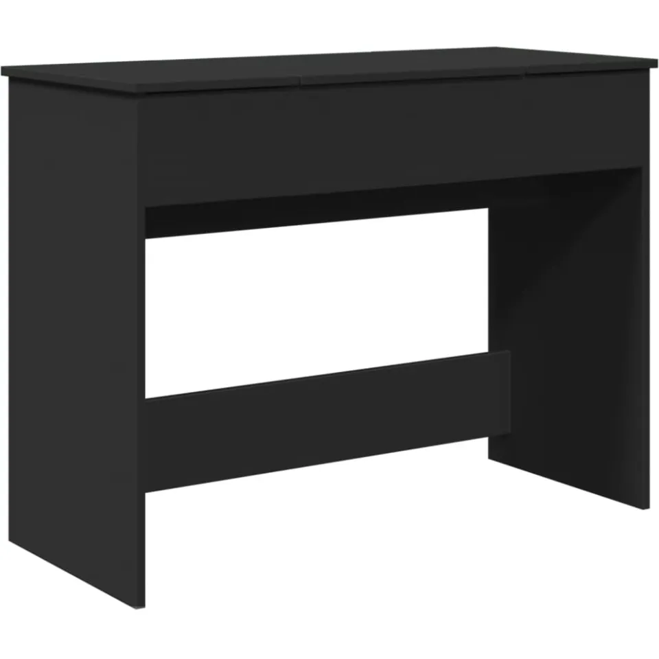vidaXL Kaptafel met spiegel 100x45x76 cm zwart