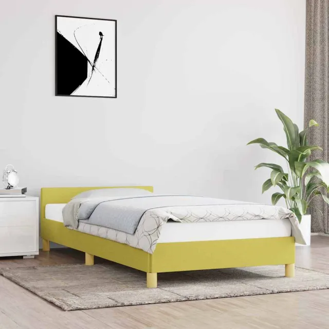 vidaXL Bedframe zonder matras 100x200 cm stof groen