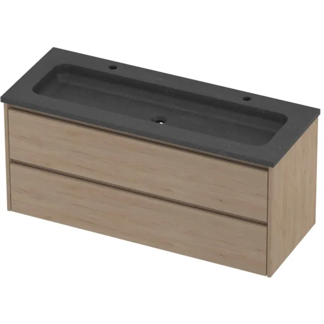 Proline Rollo Badmeubelset Hardsteen Elegant Centraal 120x46x54 cm Blue Stone Ideal Oak Eiken