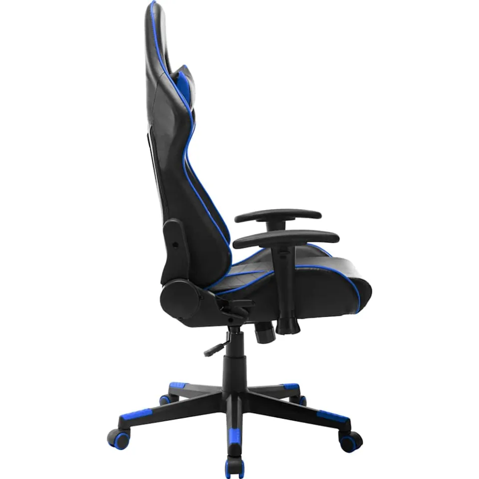 vidaXL Gamestoel kunstleer zwart en blauw, foto 3