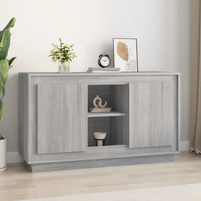 vidaXL Dressoir 102x35x60 cm bewerkt hout grijs sonoma eikenkleurig, foto 2