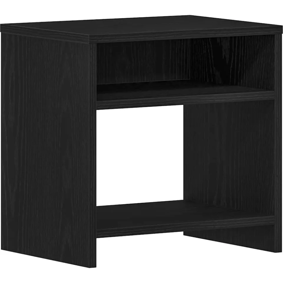 vidaXL Nachtkastje 40x30x40 cm spaanplaat zwart eikenkleurig