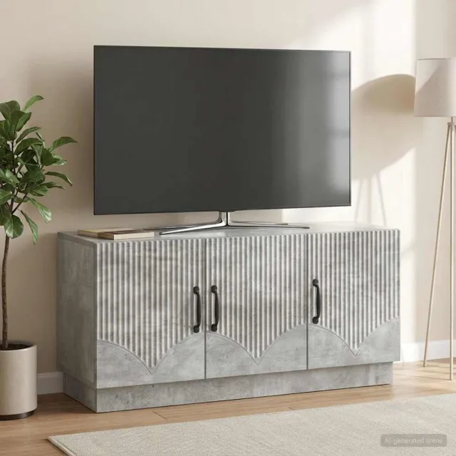 vidaXL TV-kast Betongrijs 99 x 34,5 x 47 cm Bewerkt hout grijs, foto 2