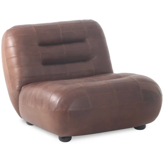 Dutchbone Wyatt Fauteuil Leer Chocolade Bruin
