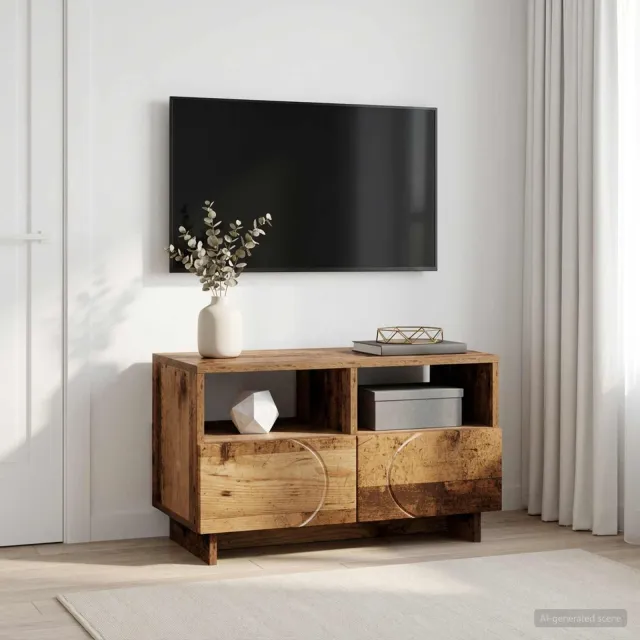 vidaXL TV-standaard 60 x 34.5 x 40 cm Oud hout Bewerkt hout Bruin