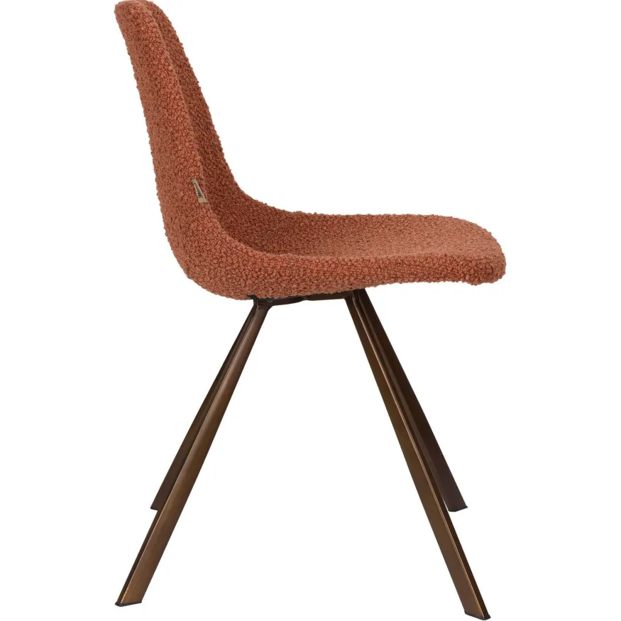Dutchbone Franky eetkamerstoel terracotta, foto 3