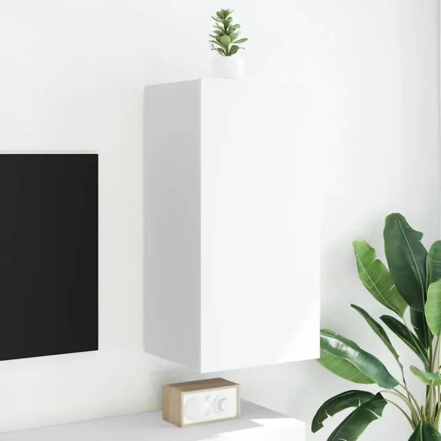 vidaXL Tv-wandmeubel met LED-verlichting 40,5x35x80 cm wit, foto 2