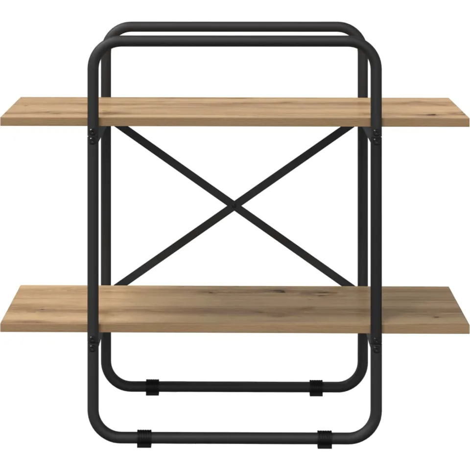 vidaXL Boekenrek 2-laags 80 x 35 x 70 cm PB Artisanaal eiken Bruin