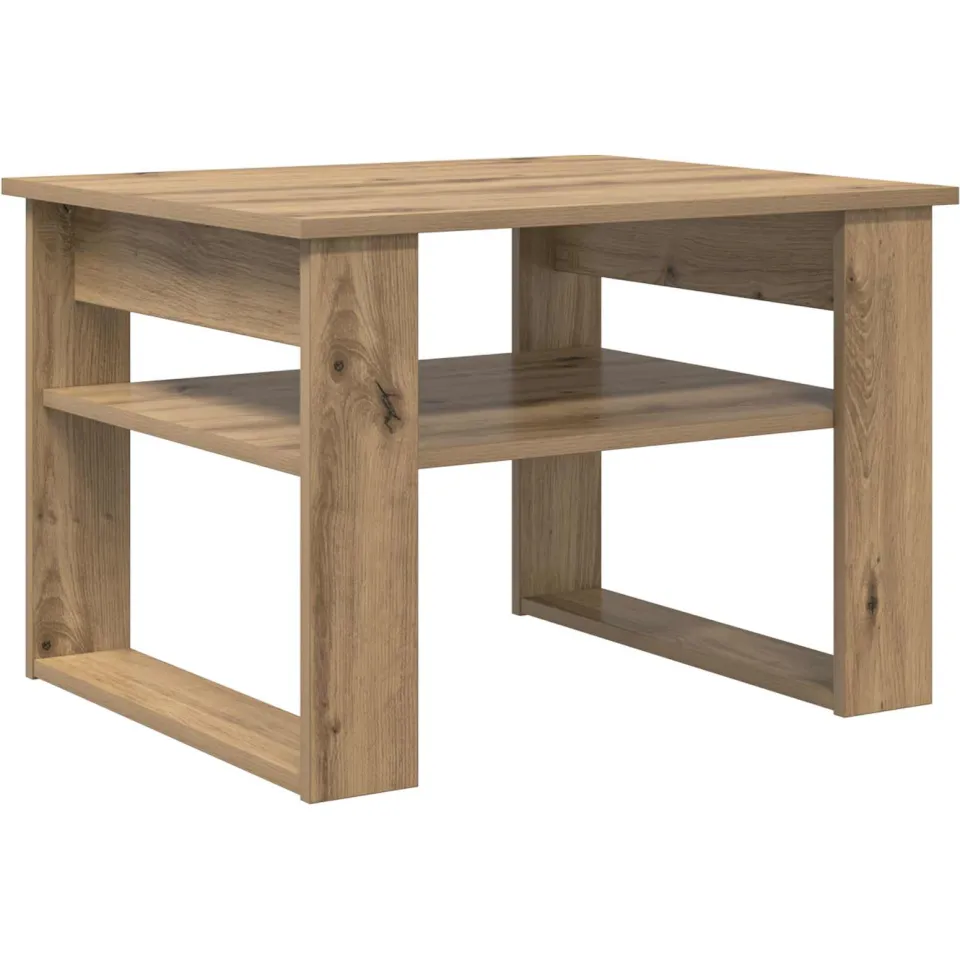 vidaXL Salontafel Artisan Eiken 64 x 54 x 44 cm Bewerkt hout, foto 3