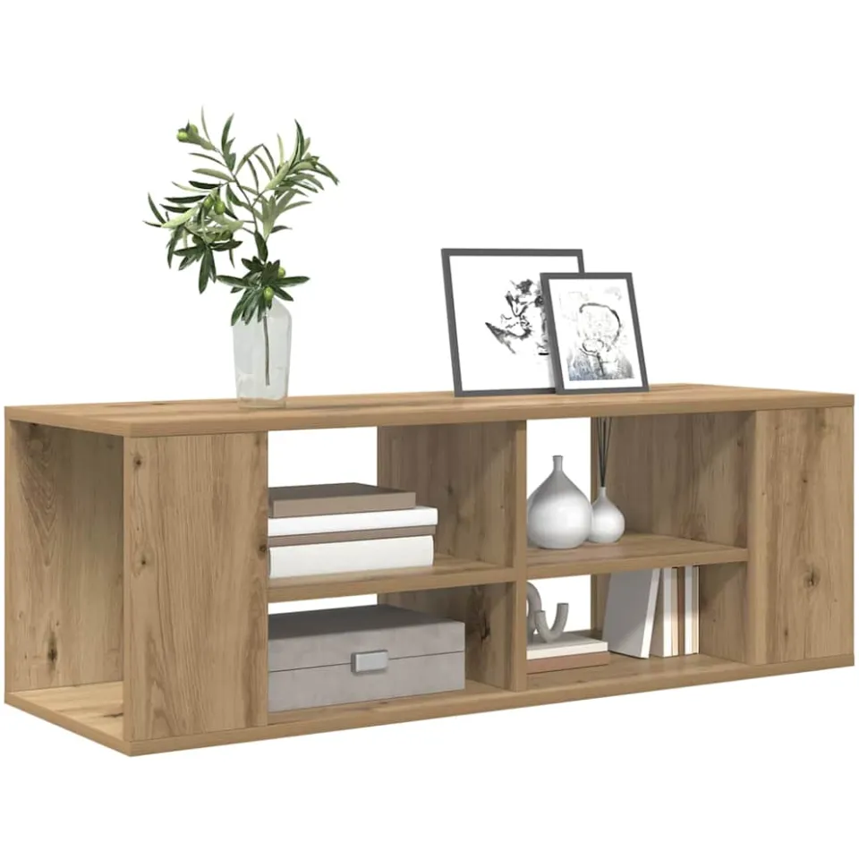 vidaXL Tv-meubelset 102 x 35 x 35 cm Artisan Eiken Bewerkt hout Bruin