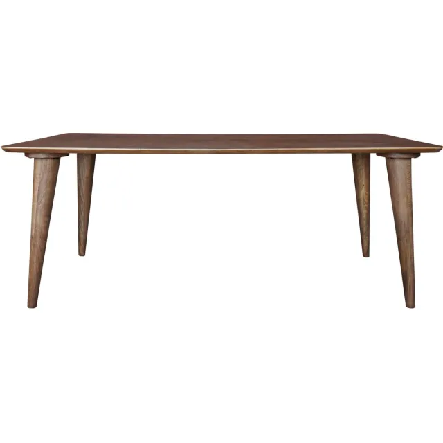 Home67 Eettafel Fred 200 x 100 cm - Mangohout - Rechthoek - Japandi - 4 tot 6 personen - keukentafel Bruin