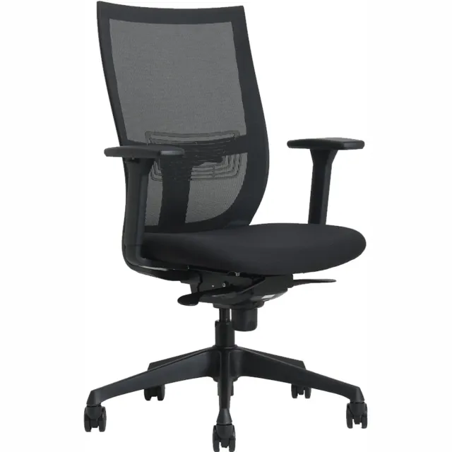 Game Hero Office Hero® Osiris Ergonomische Bureaustoel - Bureaustoelen voor Volwassenen - Kunststof Voetenkruis - Gemonteerd Geleverd zwart