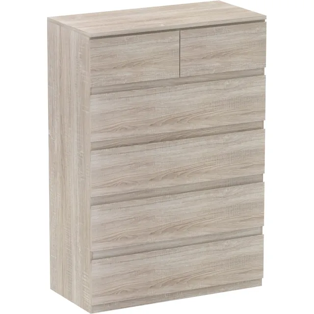 HOMCOM Ladekast Spaanplaat - 80x39x115cm - Natuurlijk hout