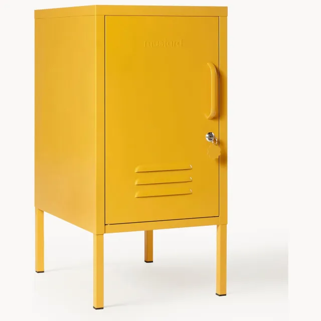 Mustard Made Metalen nachtkastje The Shorty, links- of rechtsdraaiend Geel
