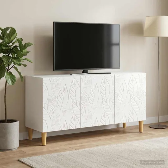 vidaXL TV-kast 99 x 34,5 x 50 cm Hoogglans Wit Bewerkt hout, foto 2