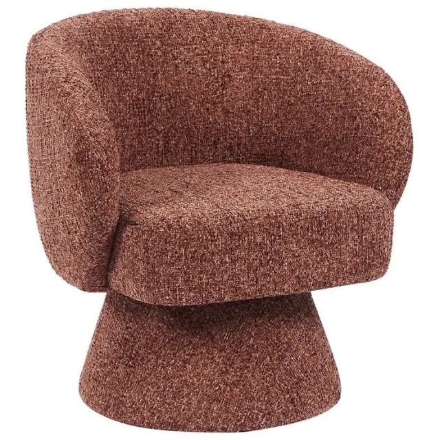 NordXL Fauteuil Lenn draaibaar chenille koper