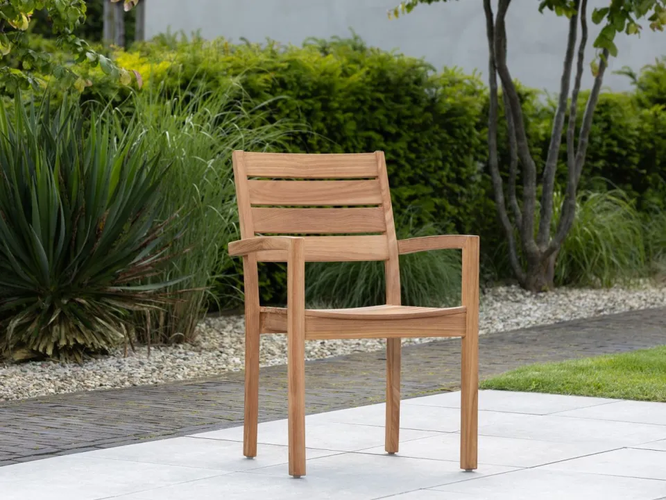Sunyard Furniture Sunyard Liverpool dining tuinstoel stapelbaar bruin, foto 3