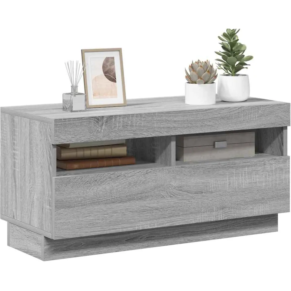 vidaXL Tv-meubel met LED-verlichting 80x35x40 cm grijs sonoma eiken, foto 4