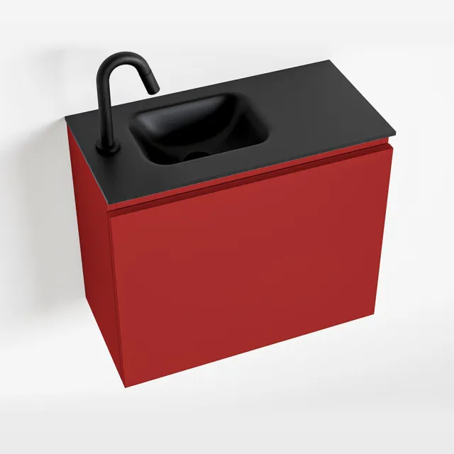 Mondiaz OLAN 60cm toiletmeubel fire. LEX wastafel urban links 1 kraangat