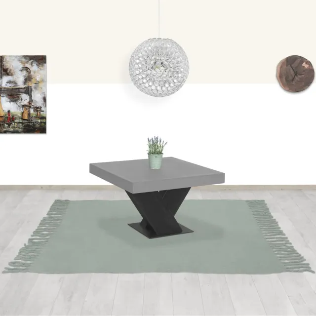 Betonlook salontafel Rome met stalen poot