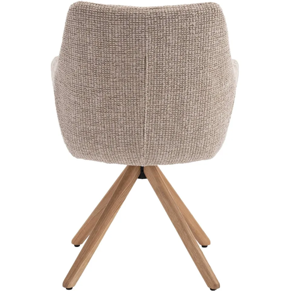 NOUS Living eetkamerstoel Sia beige/ naturel, foto 3