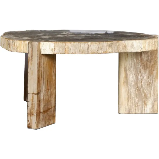 PTMD Kayo Natural Petrified Wood 3 Leg Coffeetable High Naturel