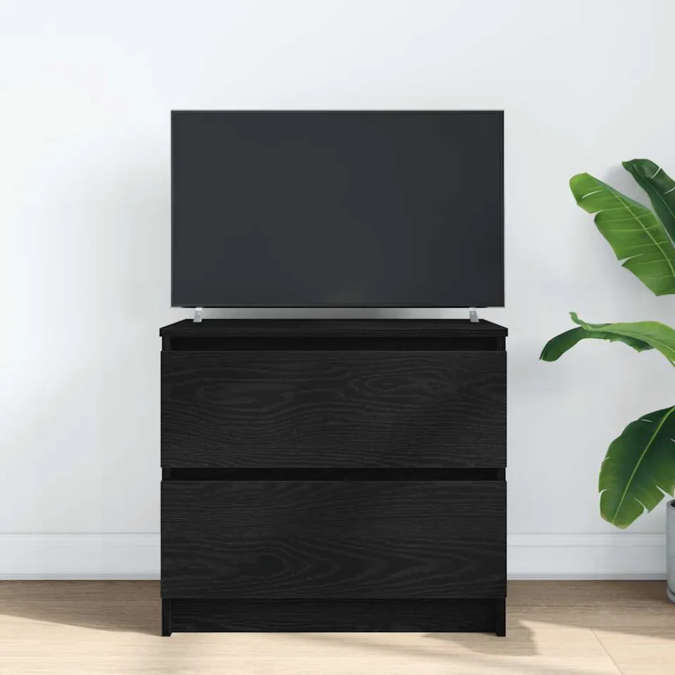 vidaXL Tv-meubel 60x35x54 cm bewerkt hout zwart, foto 3