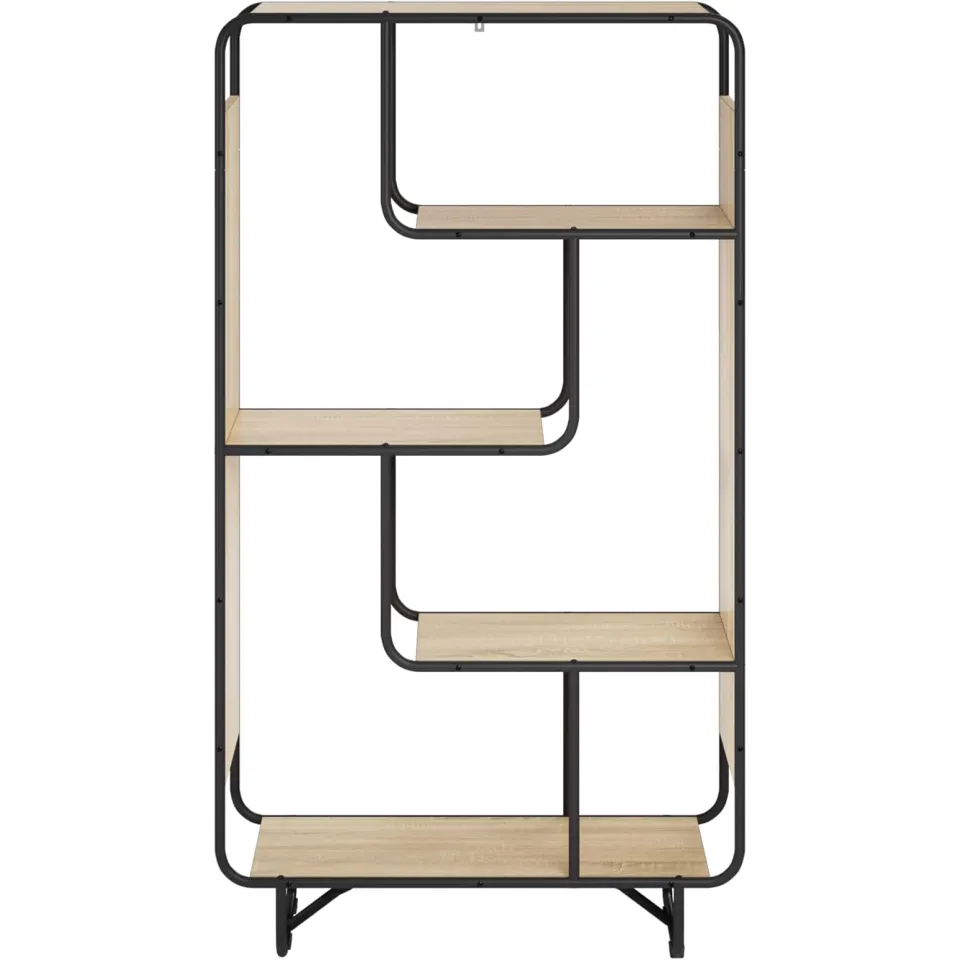 vidaXL Hoge kast Sonoma Eiken 80 x 37,5 x 144 cm Bewerkt hout Bruin