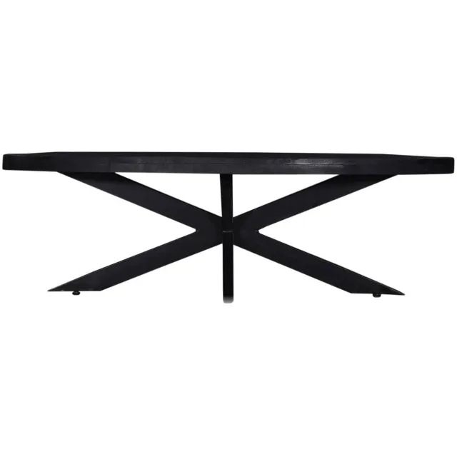 Giga Meubel Salontafel Mansour - Zwart Mangohout - 130x70x40cm