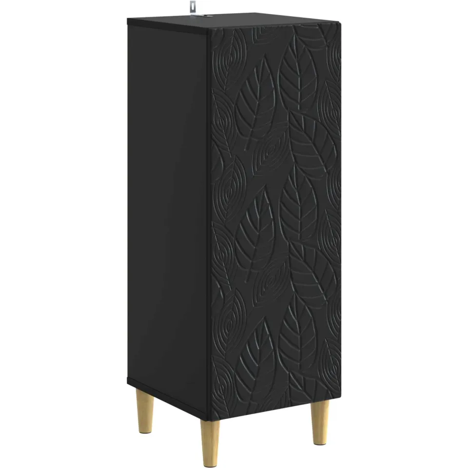 vidaXL Dressoir Zwart 33 x 34,5 x 90 cm Bewerkt hout