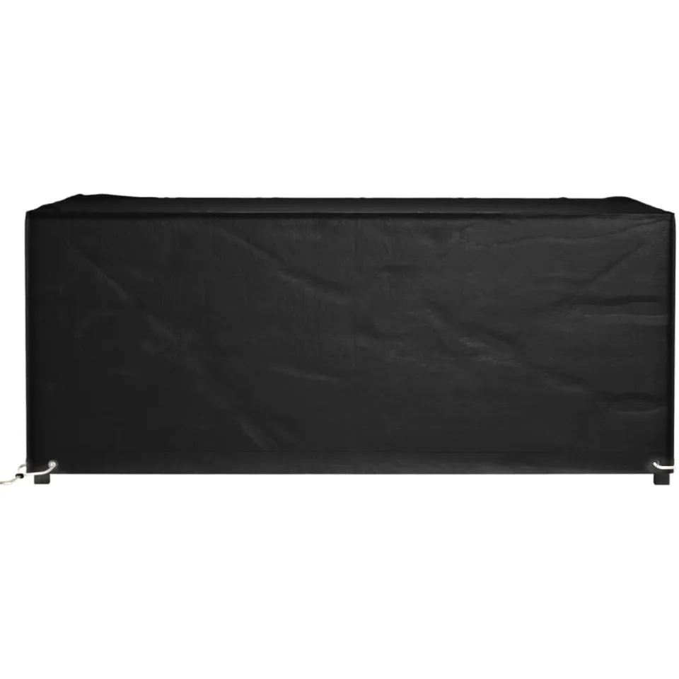 vidaXL Tuinmeubelhoes met 8 oogjes rechthoekig 180x122x75 cm Zwart