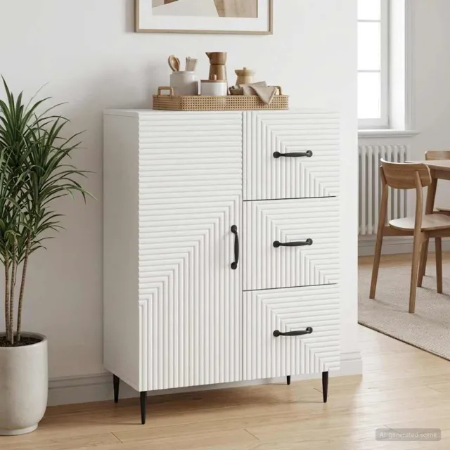 vidaXL Dressoir Wit 66 x 34,5 x 89,5 cm Bewerkt hout, foto 2