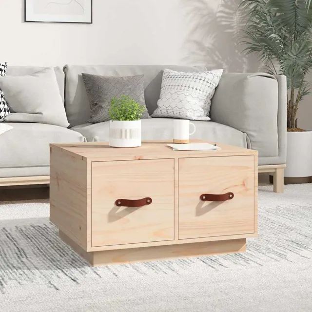 vidaXL Salontafel 60x53x35 cm massief grenenhout bruin, foto 2