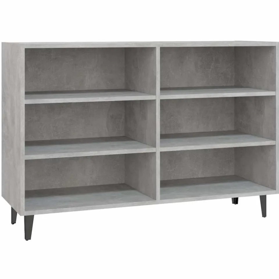vidaXL Dressoir 103,5x35x70 cm bewerkt hout betongrijs grijs, foto 3