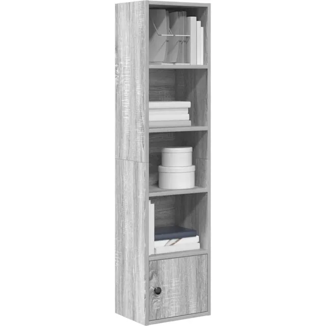 vidaXL Boekenkast 31x24x127 cm bewerkt hout grijs sonoma eikenkleurig