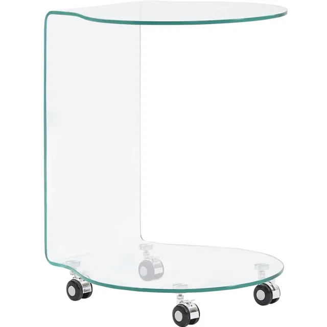 vidaXL Salontafel 45x40x58 cm gehard glas transparent, foto 2