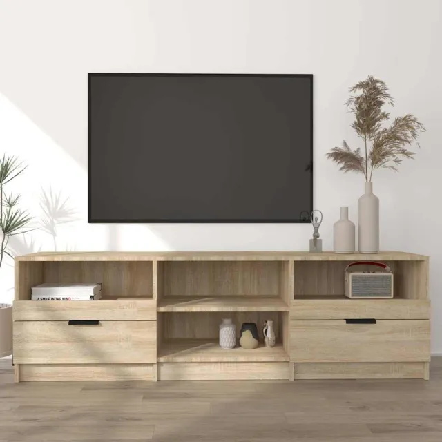 vidaXL Tv-meubel 150x33,5x45 cm bewerkt hout sonoma eikenkleurig Bruin