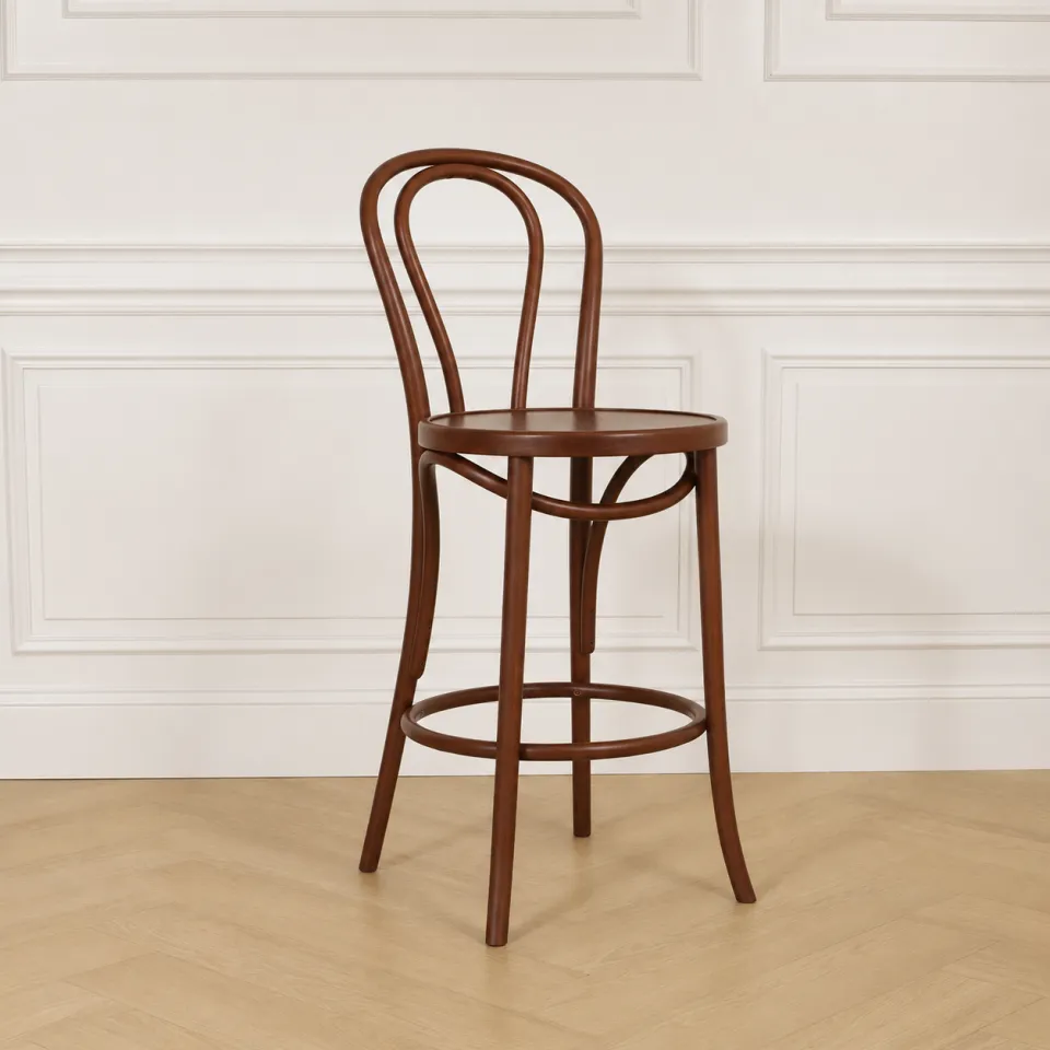 Fameg Vienna Thonet No. 18 houten barkruk walnoot - 65 cm, foto 2