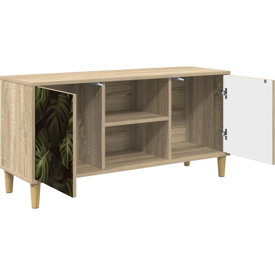 vidaXL Tv-meubel ELBURG 102 x 33 x 50 cm Sonoma Bewerkt hout Bruin