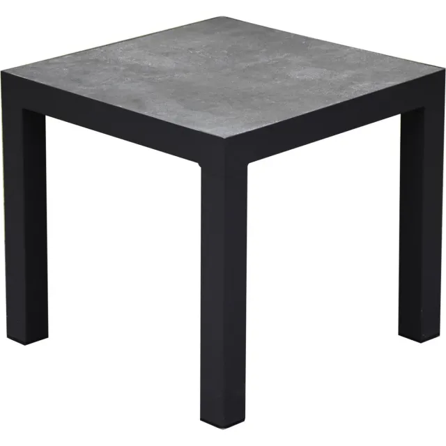 AVH-Collectie Malaga bijzettafel 50x50xH46 cm aluminium antraciet