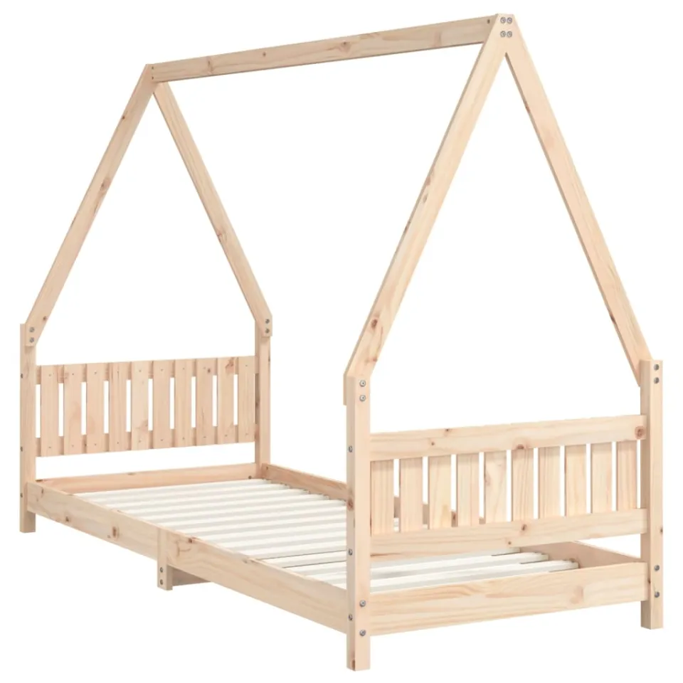 vidaXL Kinderbedframe 80x200 cm massief grenenhout bruin